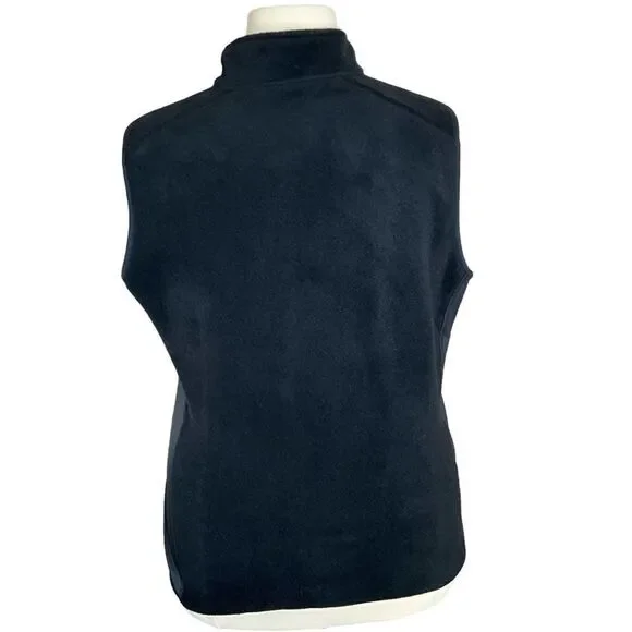 Port Authority  Women's Fleece Vest Size XXL Black Zip Front - Picture 9 of 14